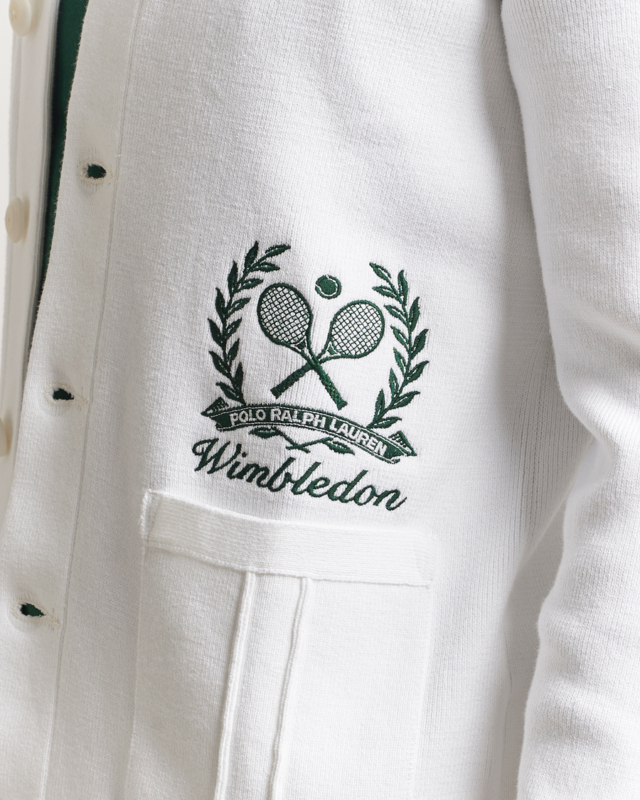 Homme | Pulls Et Tricots | Polo Ralph Lauren | Wimbledon Cotton Cardigan Ceramic White