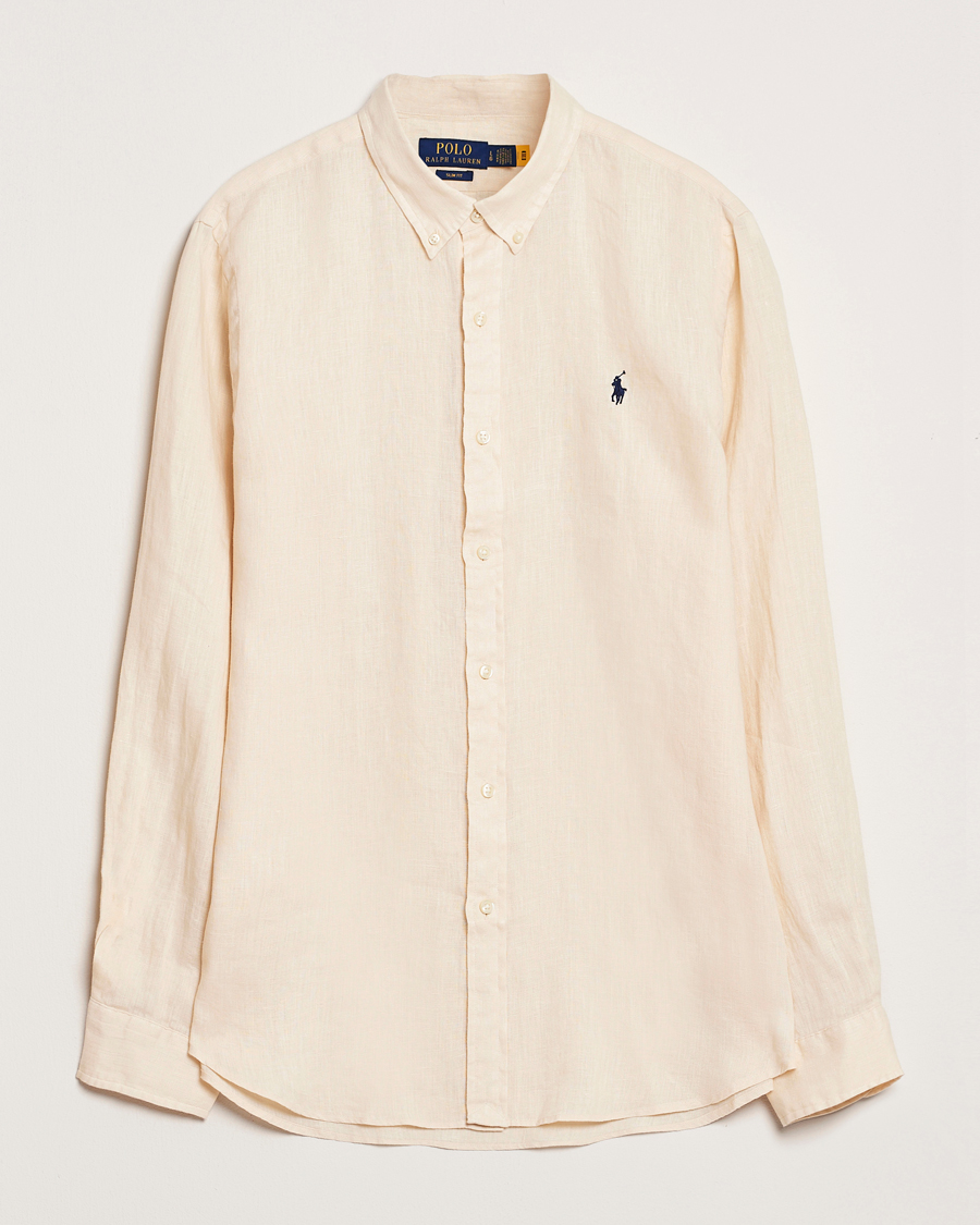 Homme | Chemises | Polo Ralph Lauren | Slim Fit Linen Shirt Full Cream