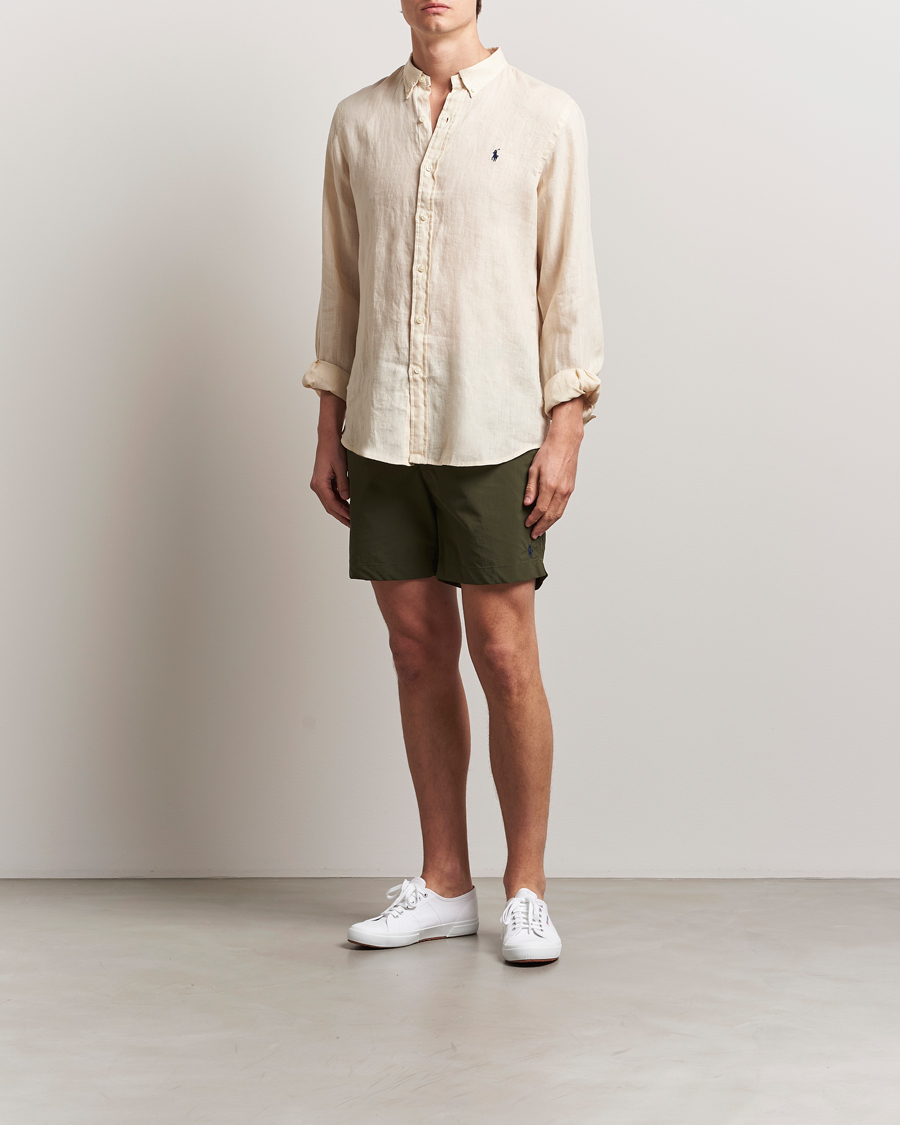 Homme | Chemises | Polo Ralph Lauren | Slim Fit Linen Shirt Full Cream