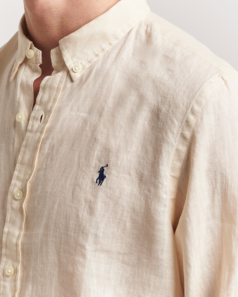 Homme | Chemises | Polo Ralph Lauren | Slim Fit Linen Shirt Full Cream