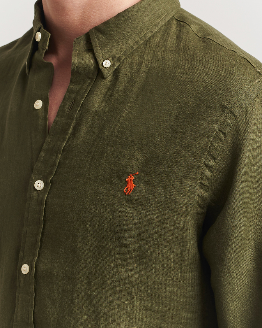 Homme | Chemises | Polo Ralph Lauren | Slim Fit Linen Shirt New Olive