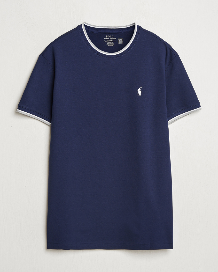 Homme | T-shirts | Polo Ralph Lauren | Mesh Polo T-Shirt Newport Navy