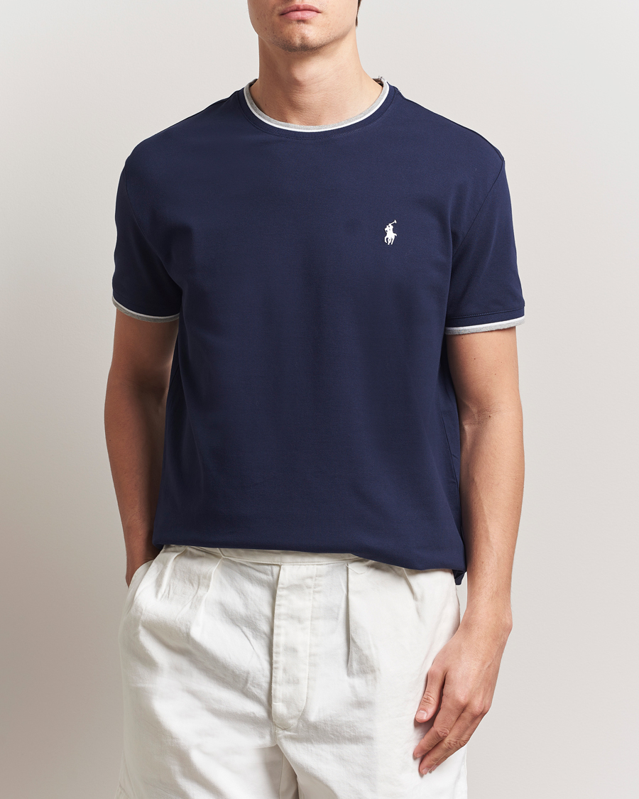 Homme | T-shirts | Polo Ralph Lauren | Mesh Polo T-Shirt Newport Navy
