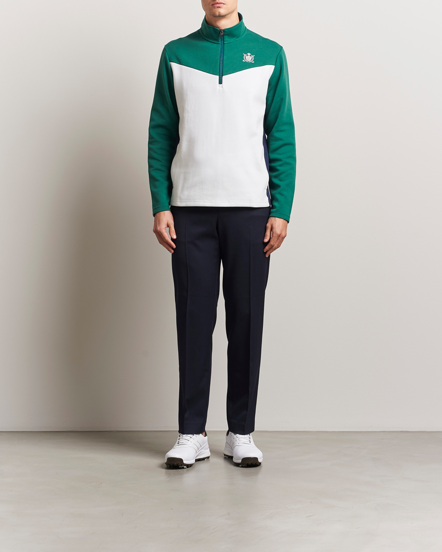 Homme | Pulls Et Tricots | RLX Ralph Lauren | Double Knit Tech Half Zip Kelly Green/Ceramic White