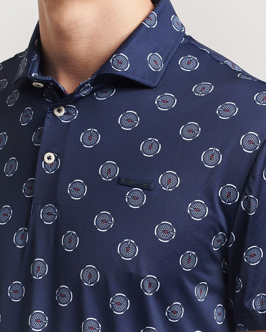 Homme | Polos | RLX Ralph Lauren | Airflow Active Polo Mini G Golfball/Refined Navy
