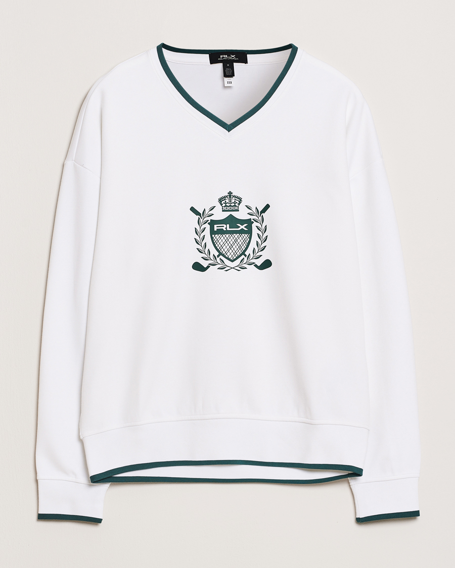 Homme | Pulls Et Tricots | RLX Ralph Lauren | Active Sweatshirt Ceramic White/Kelly Green