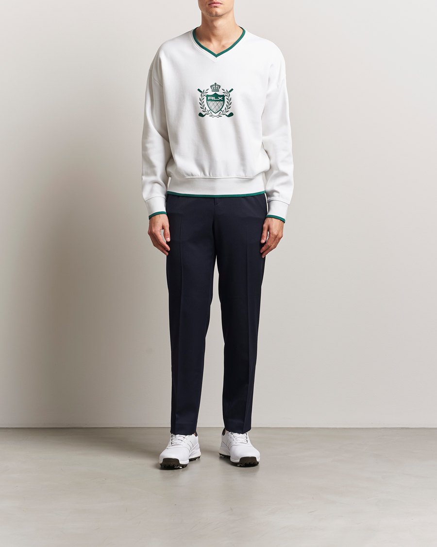 Homme | Pulls Et Tricots | RLX Ralph Lauren | Active Sweatshirt Ceramic White/Kelly Green