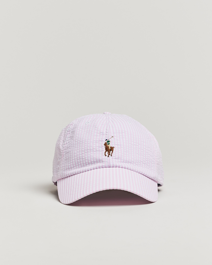 Homme | Polo Ralph Lauren Seersucker Cap Carmel Pink | Polo Ralph Lauren | Seersucker Cap Carmel Pink