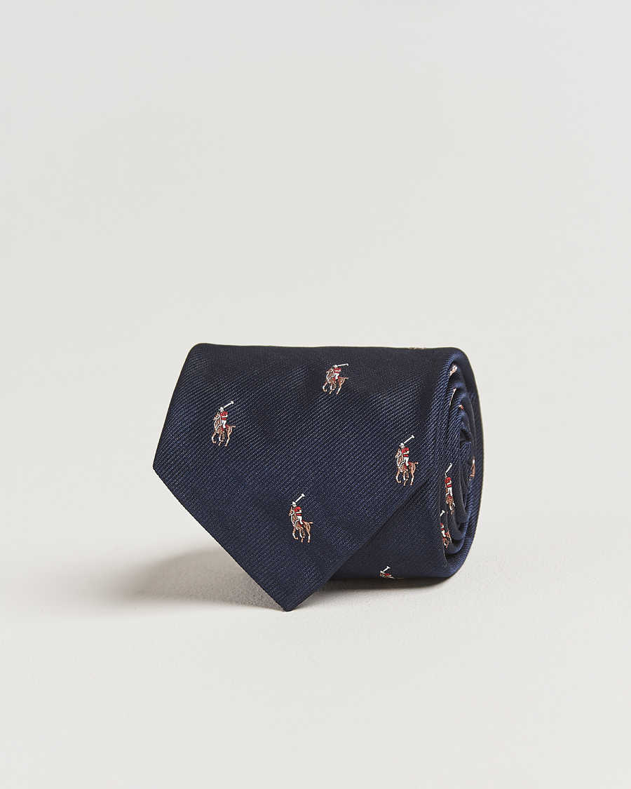 Homme | Polo Ralph Lauren Polo Player Tie Navy | Polo Ralph Lauren | Polo Player Tie Navy
