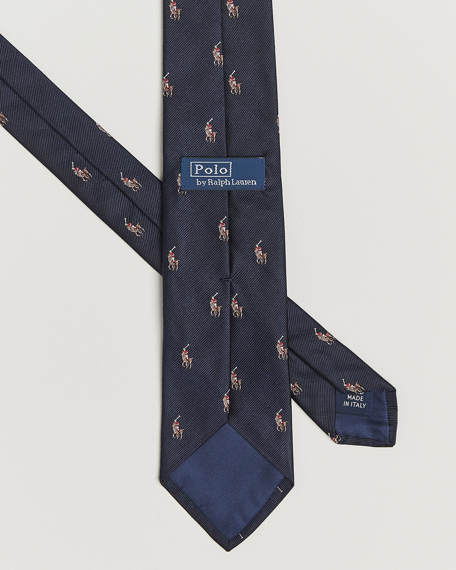 Homme | Polo Ralph Lauren Polo Player Tie Navy | Polo Ralph Lauren | Polo Player Tie Navy