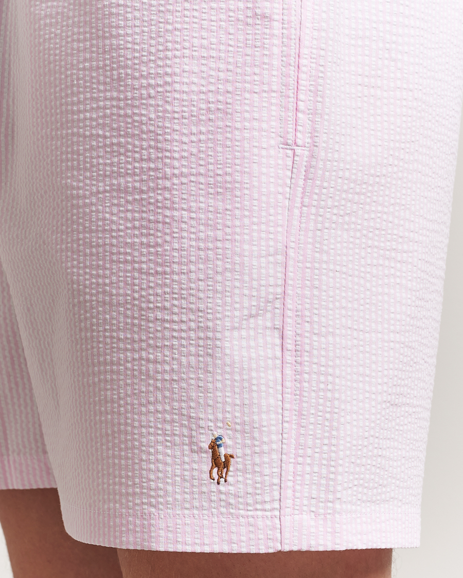 Homme | Maillots De Bain | Polo Ralph Lauren | Recycled Traveler Seersucker Swimshorts Carmel Pink
