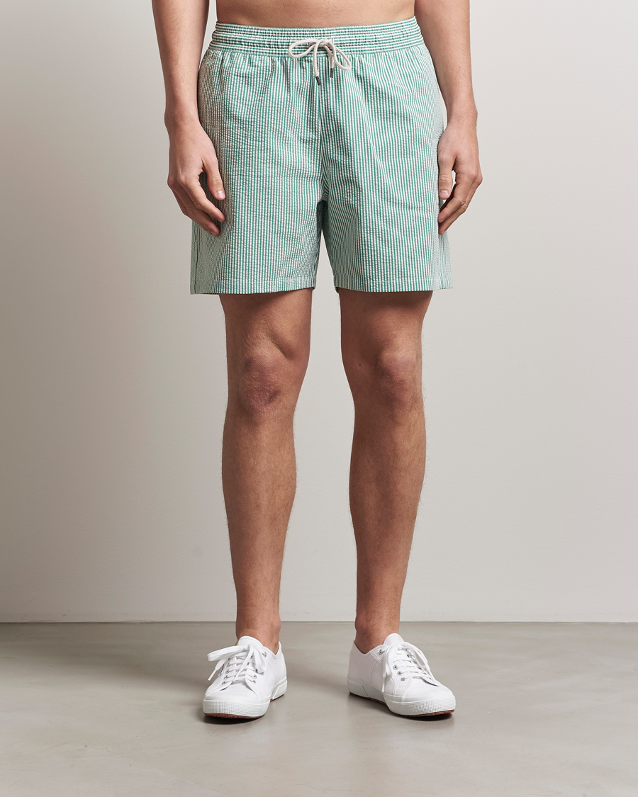 Homme | Maillots De Bain | Polo Ralph Lauren | Recycled Traveler Seersucker Swimshorts Raft Green