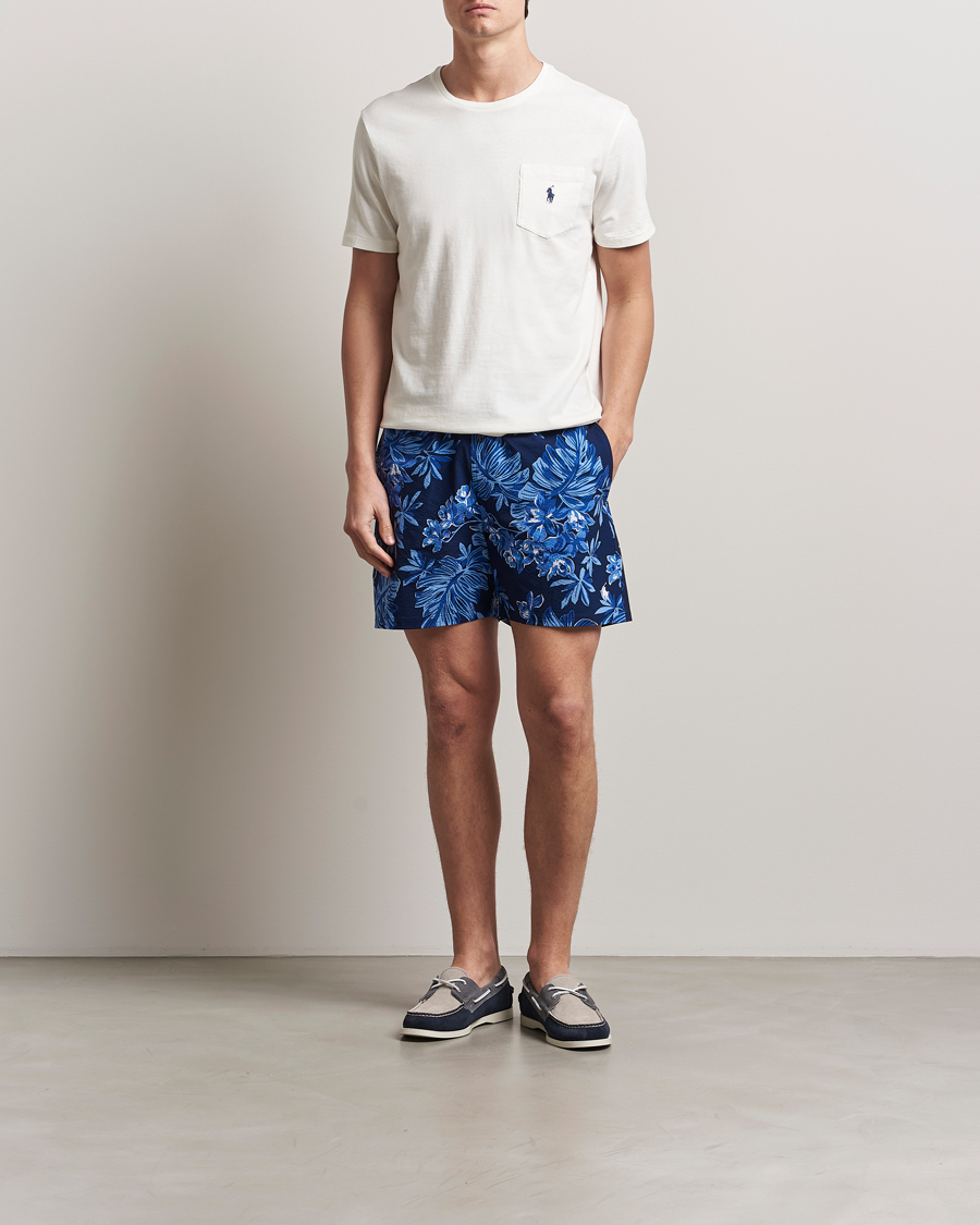 Homme | Maillots De Bain | Polo Ralph Lauren | Recycled Traveler Seersucker Swimshorts Blue Tropical