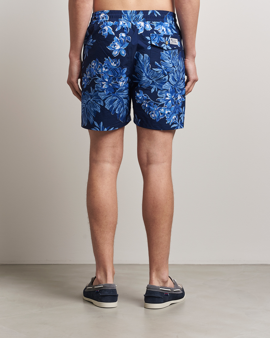 Homme | Maillots De Bain | Polo Ralph Lauren | Recycled Traveler Seersucker Swimshorts Blue Tropical