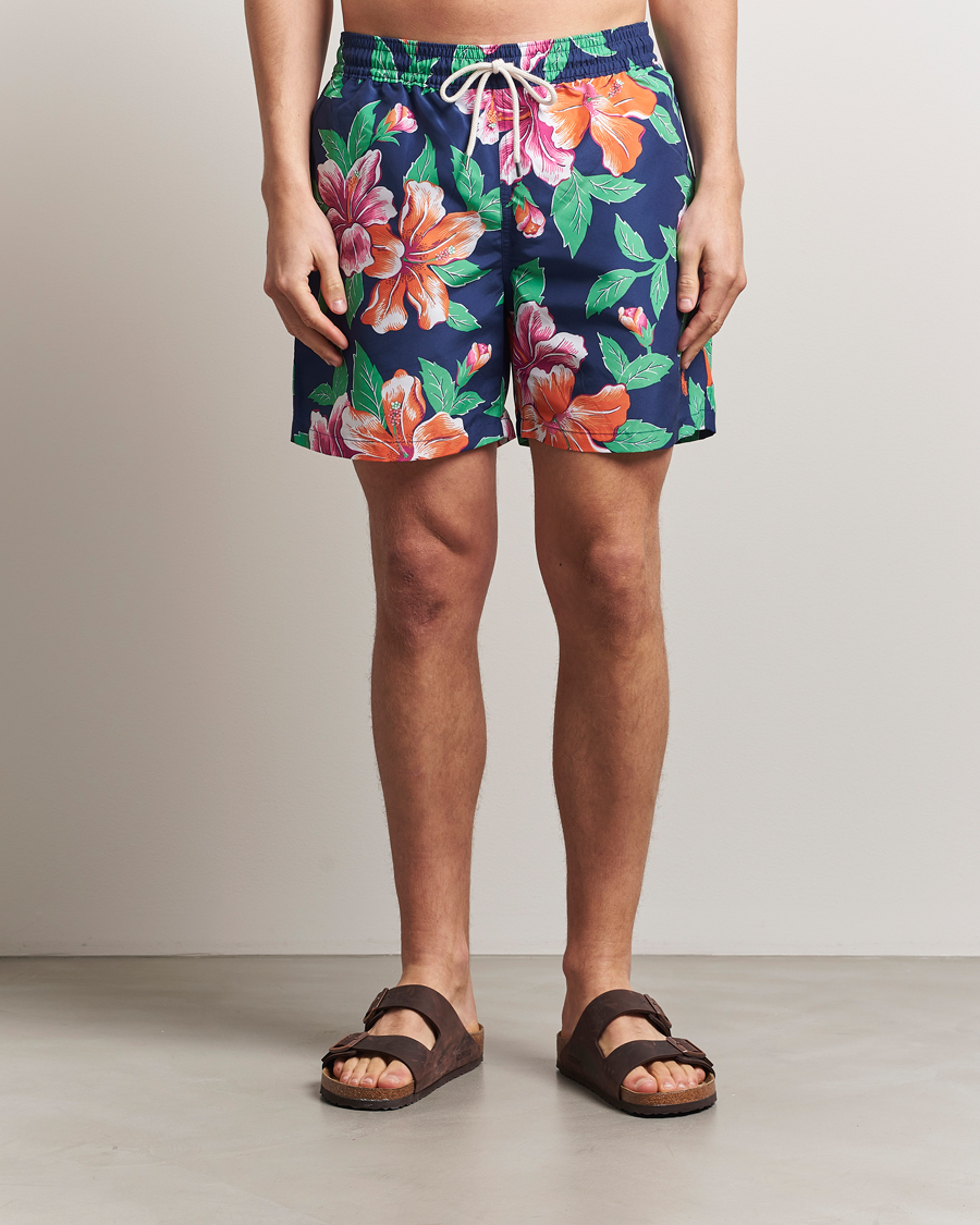 Homme | Maillots De Bain | Polo Ralph Lauren | Traveler Recycled Swimshorts Iconic Hibiscus Navy