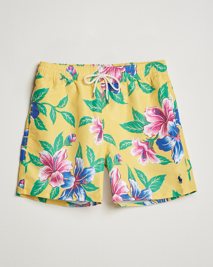 Homme | Maillots De Bain | Polo Ralph Lauren | Traveler Recycled Swimshorts Iconic Hibiscus Yellow