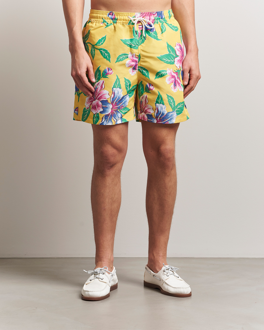 Homme | Maillots De Bain | Polo Ralph Lauren | Traveler Recycled Swimshorts Iconic Hibiscus Yellow