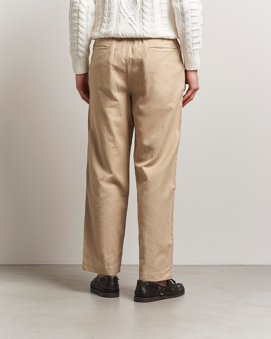 Homme | Pantalons | Polo Ralph Lauren | Pleated Cotton Linen Pants Coastal Beige