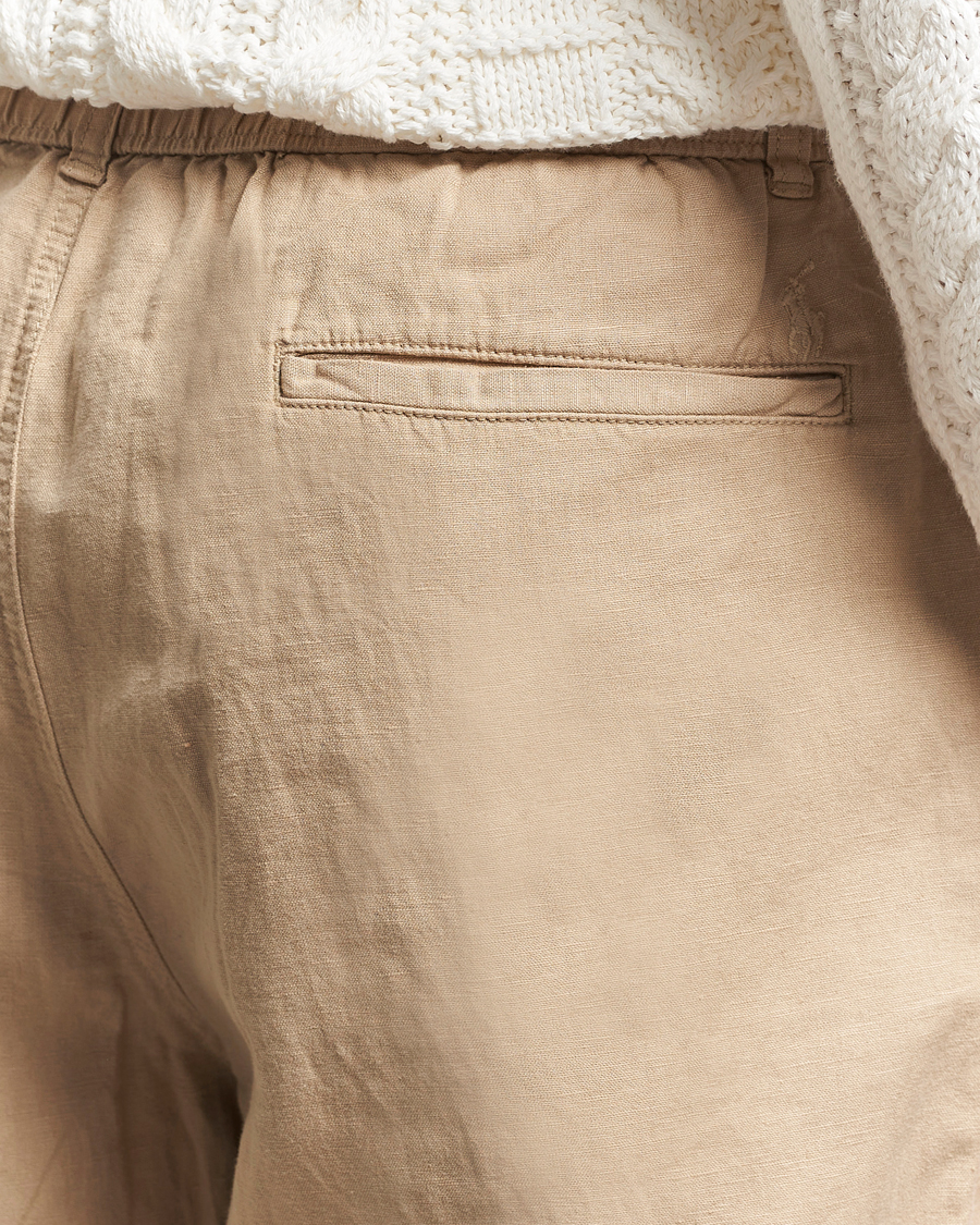 Homme | Pantalons | Polo Ralph Lauren | Pleated Cotton Linen Pants Coastal Beige