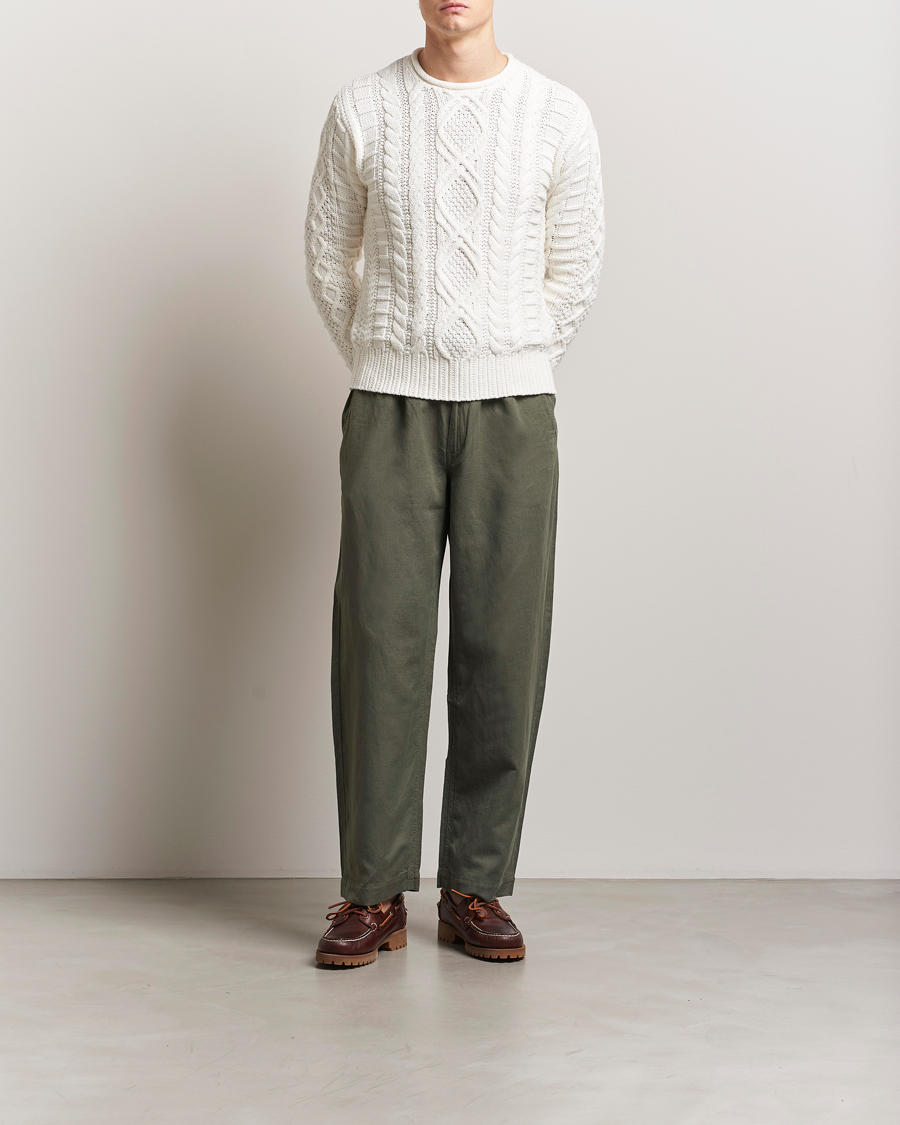 Homme | Pantalons | Polo Ralph Lauren | Pleated Cotton Linen Pants New Olive