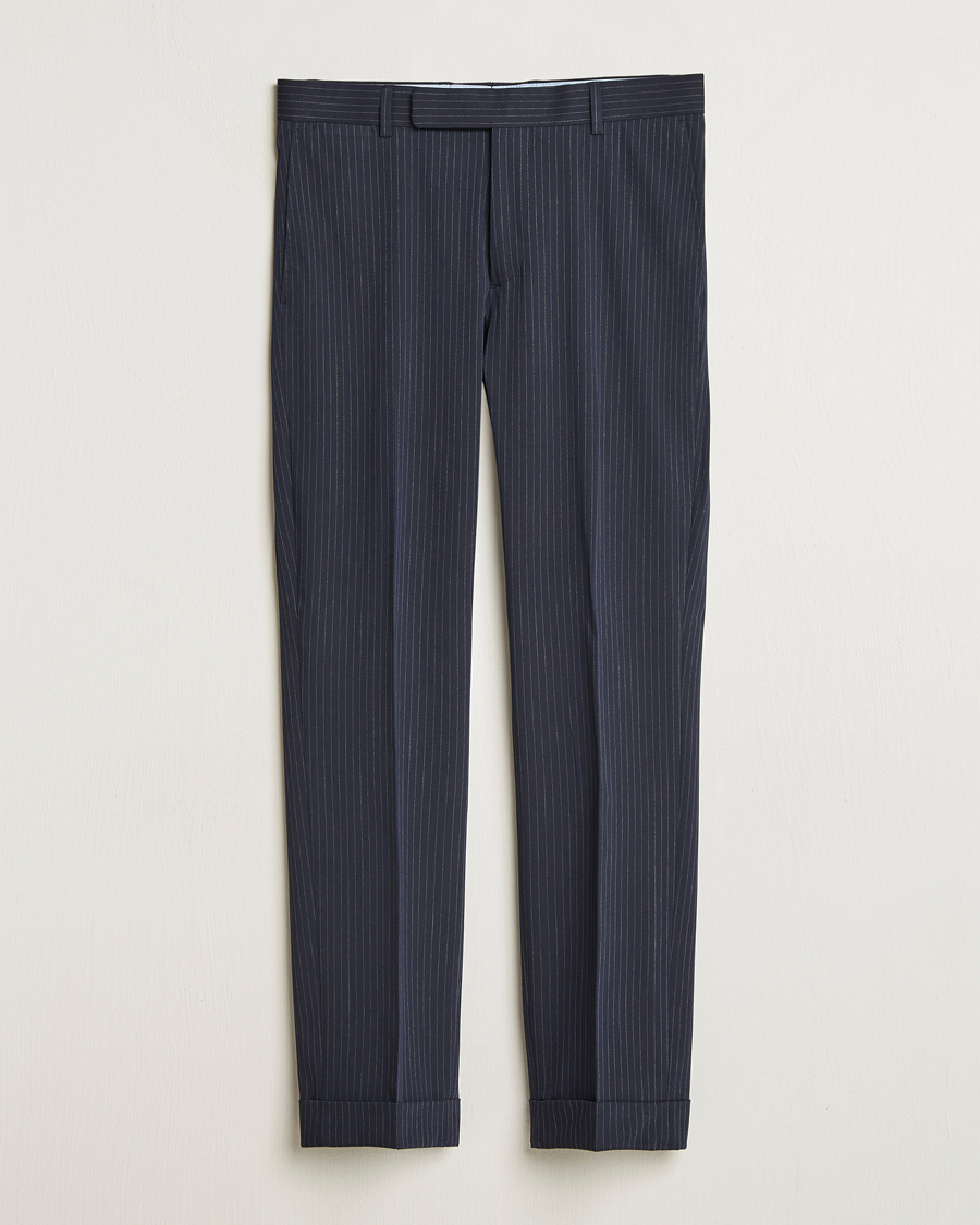 Homme | Pantalons | Polo Ralph Lauren | Tailored Twill Pinstripe Trousers Navy/Grey
