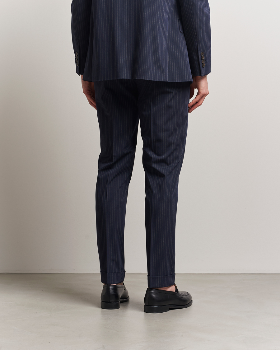 Homme | Pantalons | Polo Ralph Lauren | Tailored Twill Pinstripe Trousers Navy/Grey