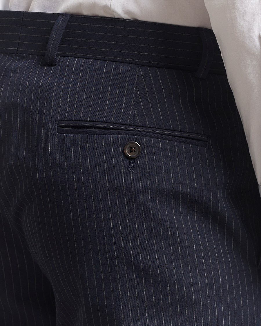 Homme | Pantalons | Polo Ralph Lauren | Tailored Twill Pinstripe Trousers Navy/Grey