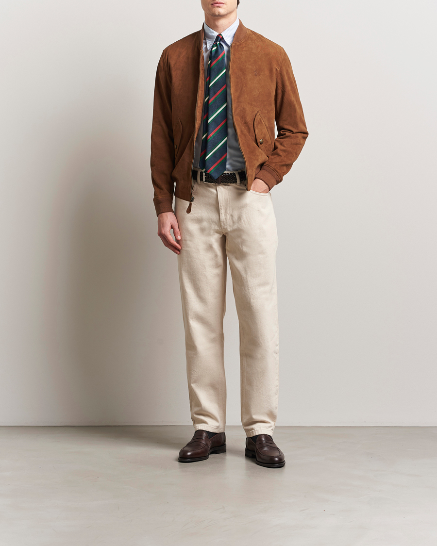Homme | Manteaux Et Vestes | Polo Ralph Lauren | Flight Suede Bomber Jacket Country Brown