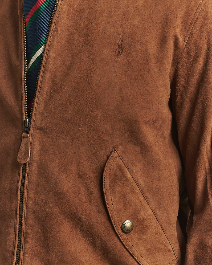 Homme | Manteaux Et Vestes | Polo Ralph Lauren | Flight Suede Bomber Jacket Country Brown