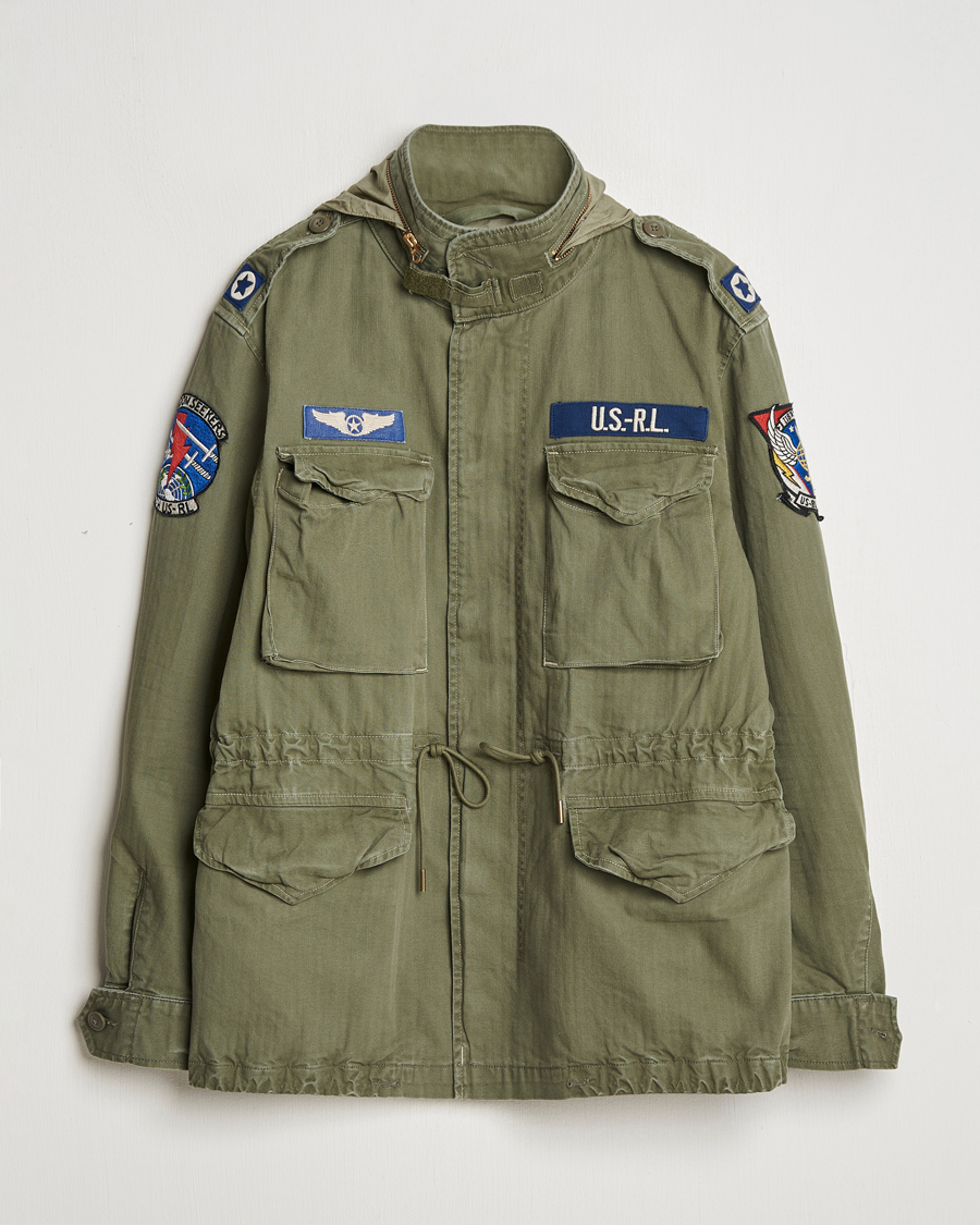 Homme | Manteaux Et Vestes | Polo Ralph Lauren | Herringbone Field Jacket Olive Mountain