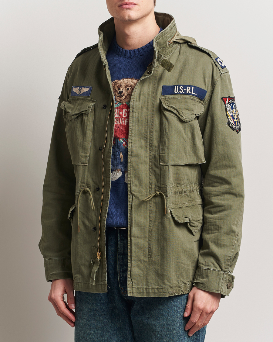 Homme | Manteaux Et Vestes | Polo Ralph Lauren | Herringbone Field Jacket Olive Mountain