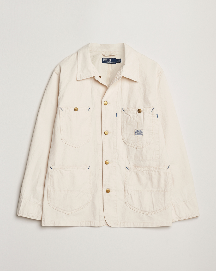 Homme | Manteaux Et Vestes | Polo Ralph Lauren | Unlined Drill Twill Shirt Jacket Barlows White