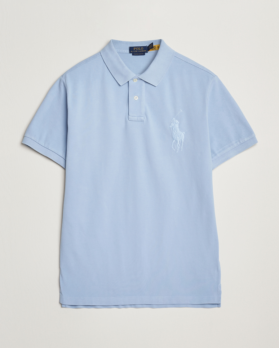 Homme | Polos | Polo Ralph Lauren | Custom Slim Fit Mesh Polo Chambray Blue