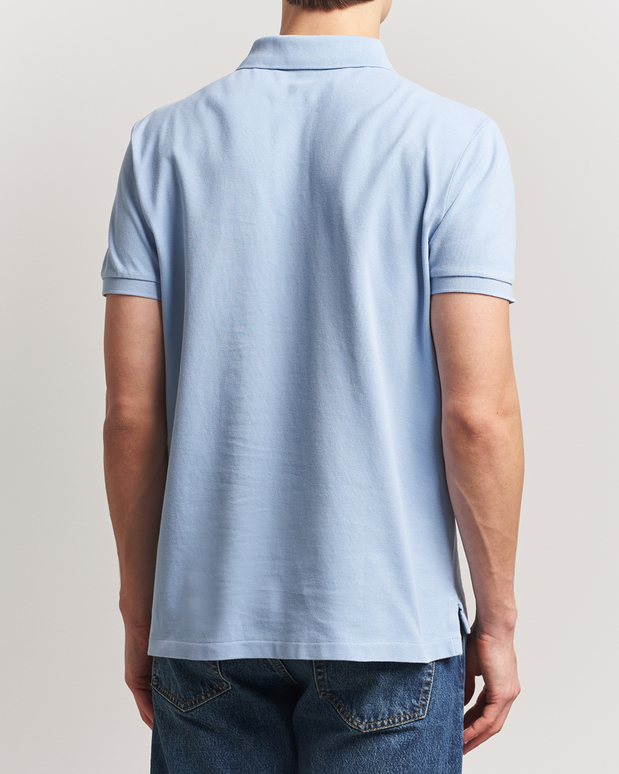 Homme | Polos | Polo Ralph Lauren | Custom Slim Fit Mesh Polo Chambray Blue