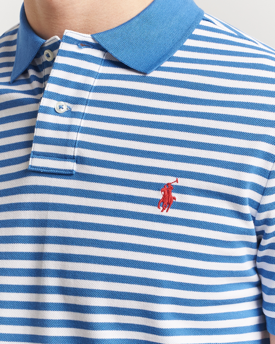 Homme | Polos | Polo Ralph Lauren | Custom Slim Fit Striped Polo Embayment Blue/White
