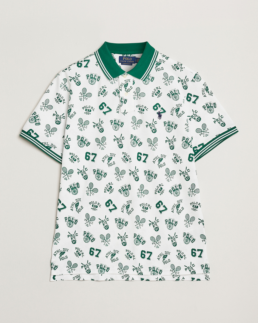 Homme | Polos | Polo Ralph Lauren | Printed Mesh Polo Toss White