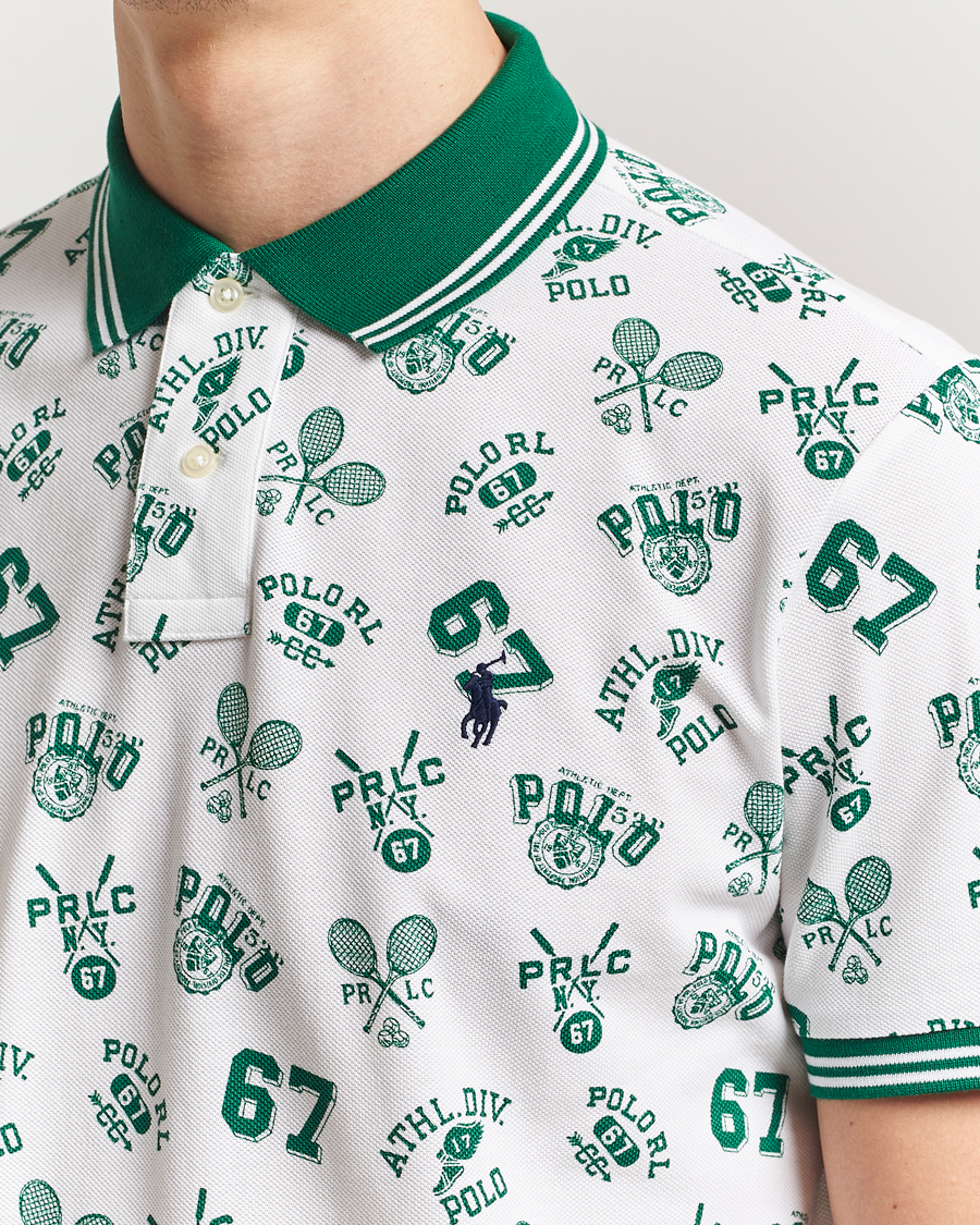 Homme | Polos | Polo Ralph Lauren | Printed Mesh Polo Toss White