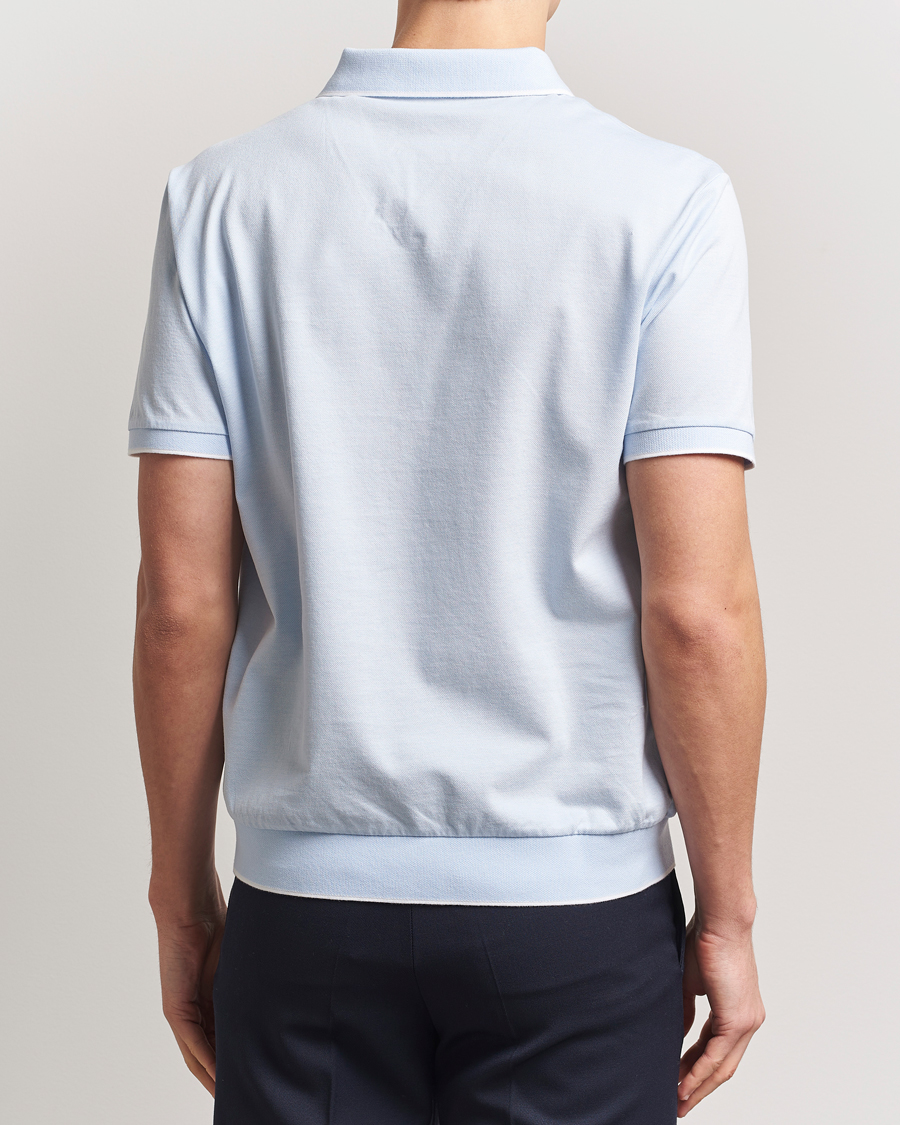 Homme | Polos | Polo Ralph Lauren | Johnny Jaquard Knitted Polo Office Blue