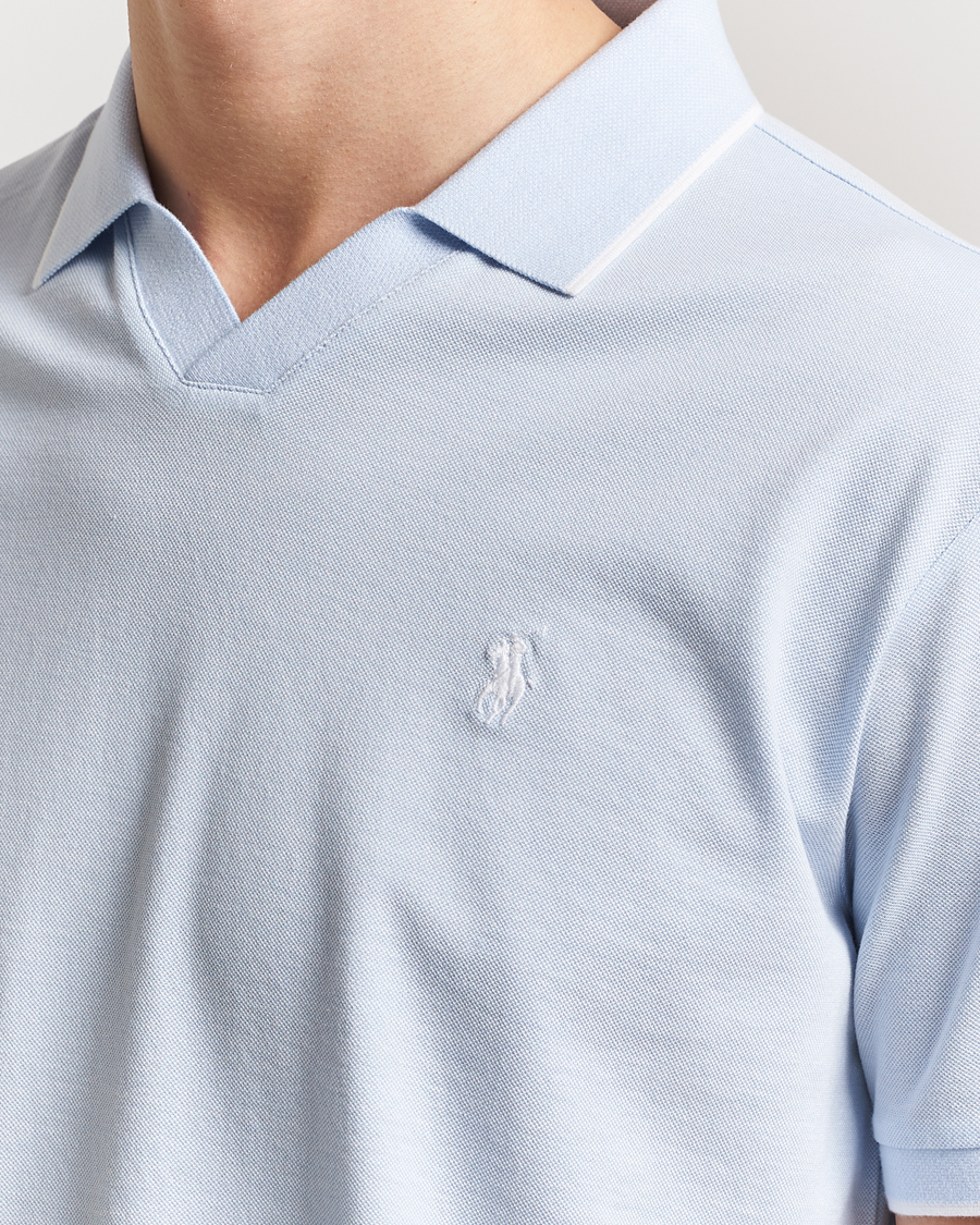 Homme | Polos | Polo Ralph Lauren | Johnny Jaquard Knitted Polo Office Blue