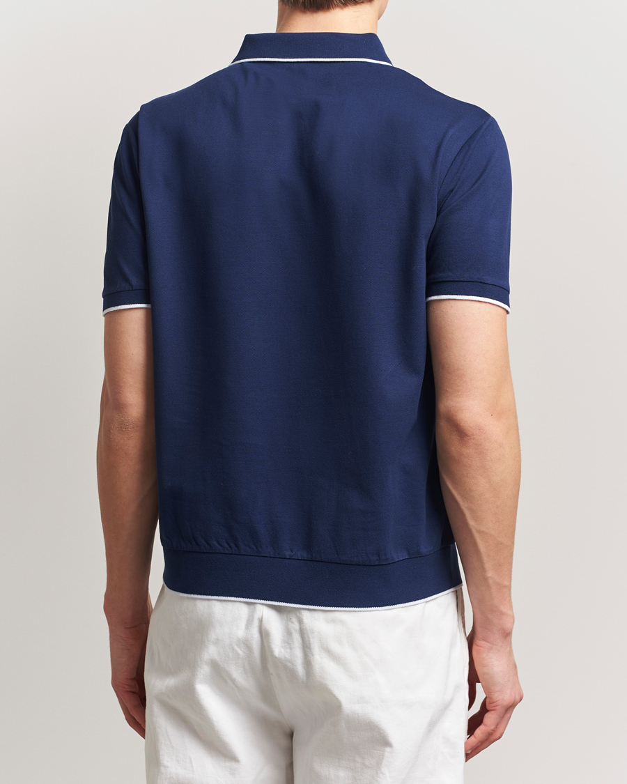 Homme | Polos | Polo Ralph Lauren | Johnny Jaquard Knitted Polo Newport Navy