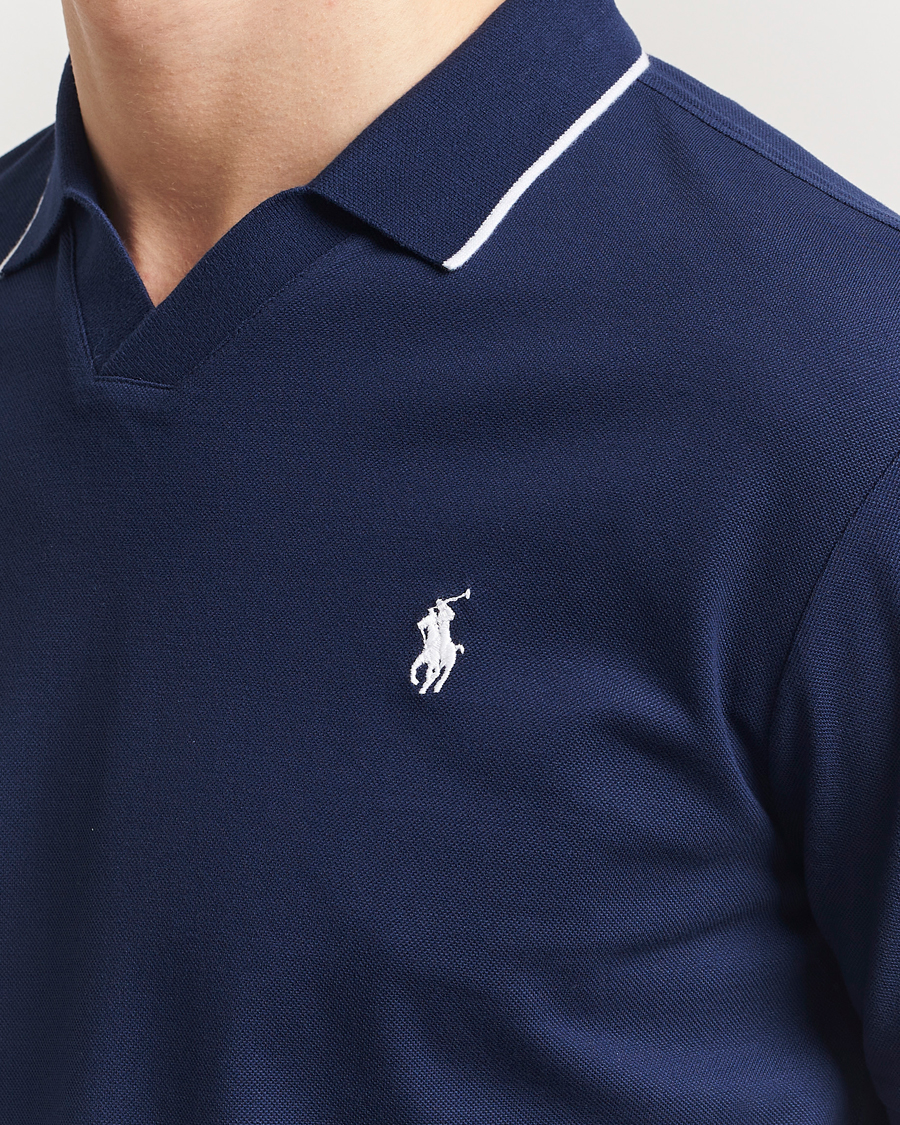 Homme | Polos | Polo Ralph Lauren | Johnny Jaquard Knitted Polo Newport Navy