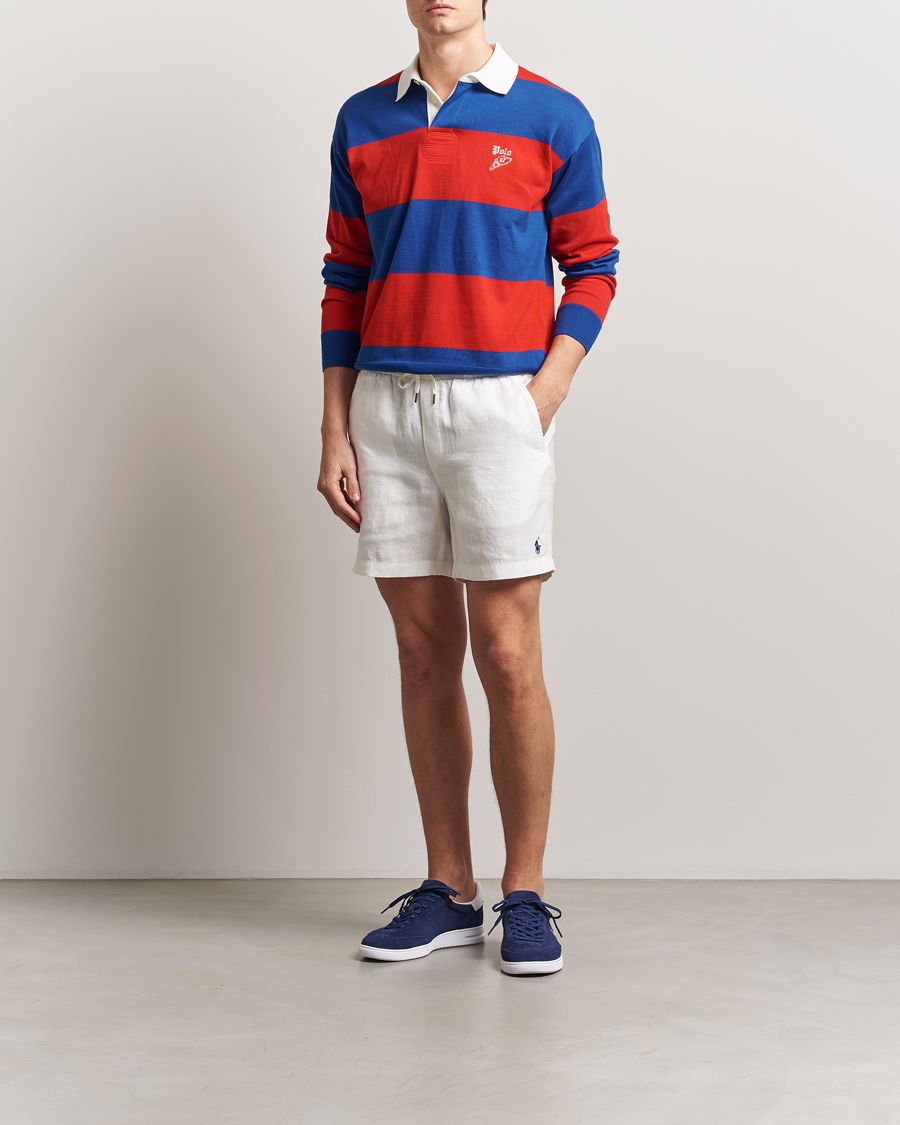 Homme | Shorts | Polo Ralph Lauren | Prepster Drawstring Linen Shorts Deckwash White