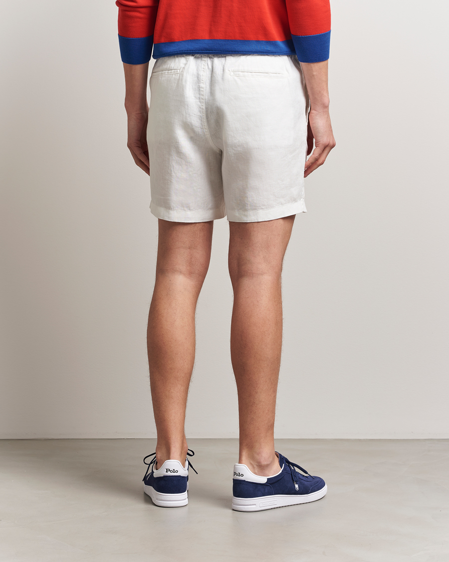 Homme | Shorts | Polo Ralph Lauren | Prepster Drawstring Linen Shorts Deckwash White