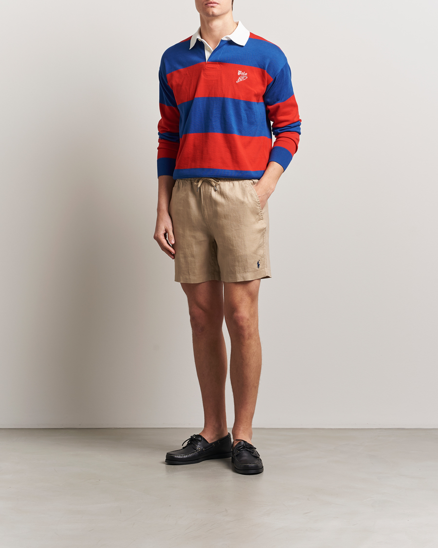 Homme | Shorts | Polo Ralph Lauren | Prepster Drawstring Linen Shorts Coastal Beige