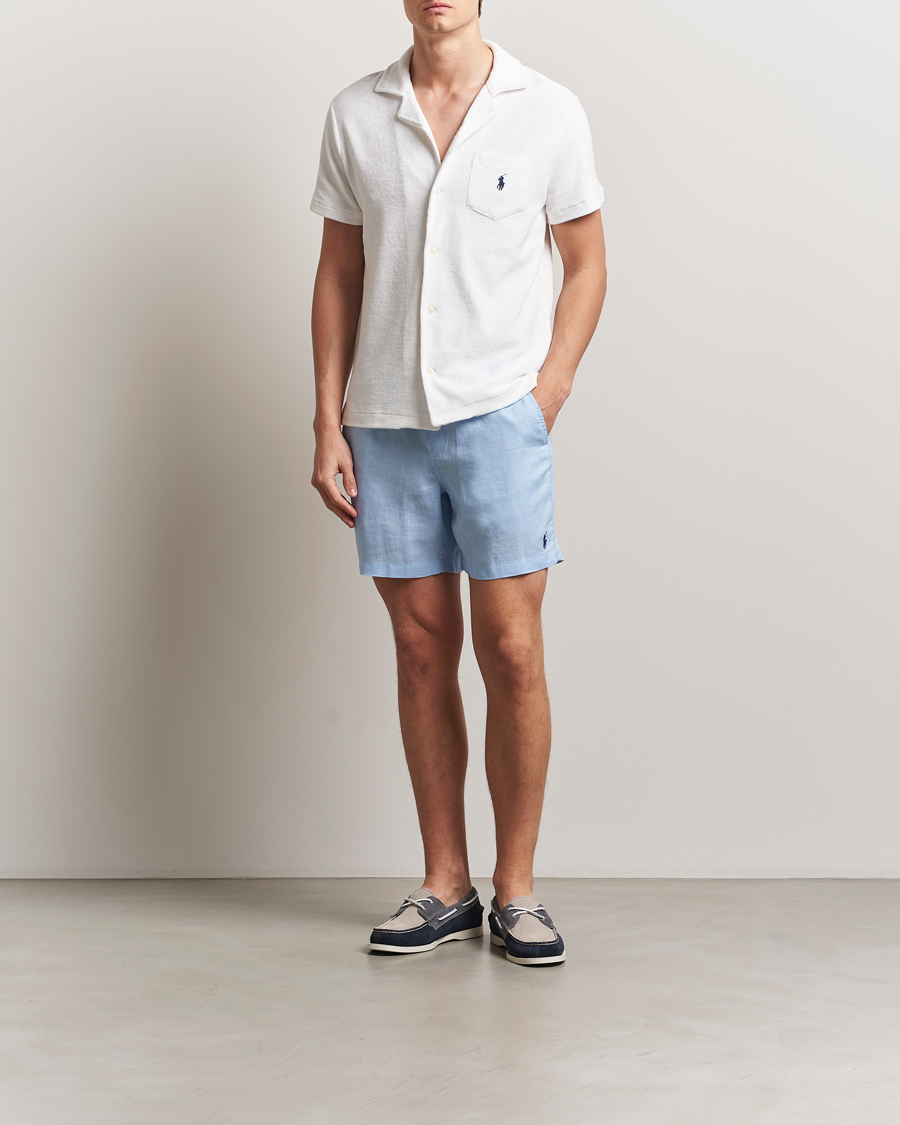 Homme | Shorts | Polo Ralph Lauren | Prepster Drawstring Linen Shorts Office Blue