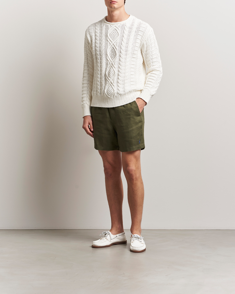 Homme | Shorts | Polo Ralph Lauren | Prepster Drawstring Linen Shorts New Olive