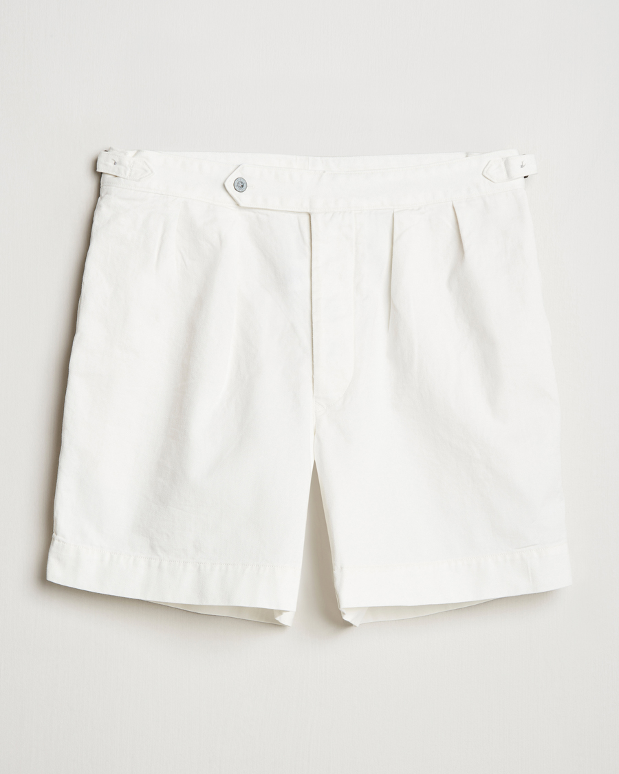 Homme | Shorts | Polo Ralph Lauren | Rustic Twill Pleated Shorts Deckwash White