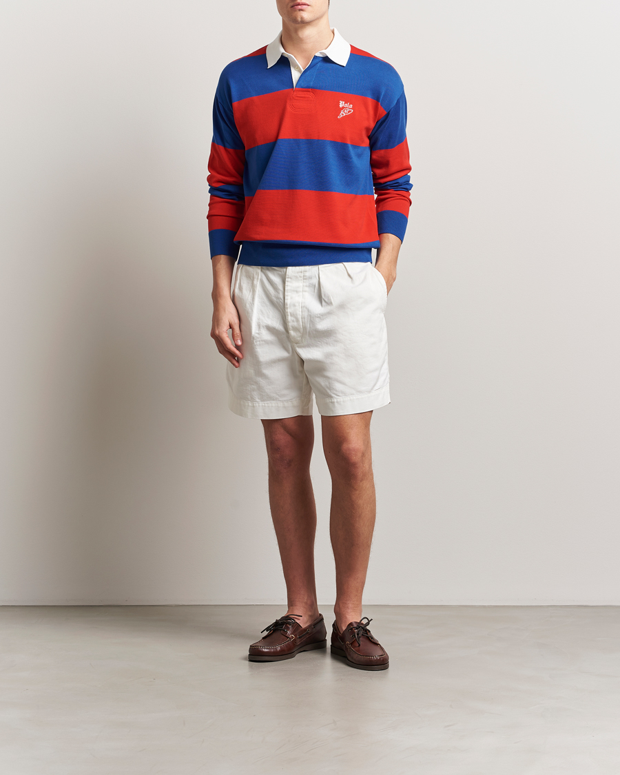 Homme | Shorts | Polo Ralph Lauren | Rustic Twill Pleated Shorts Deckwash White