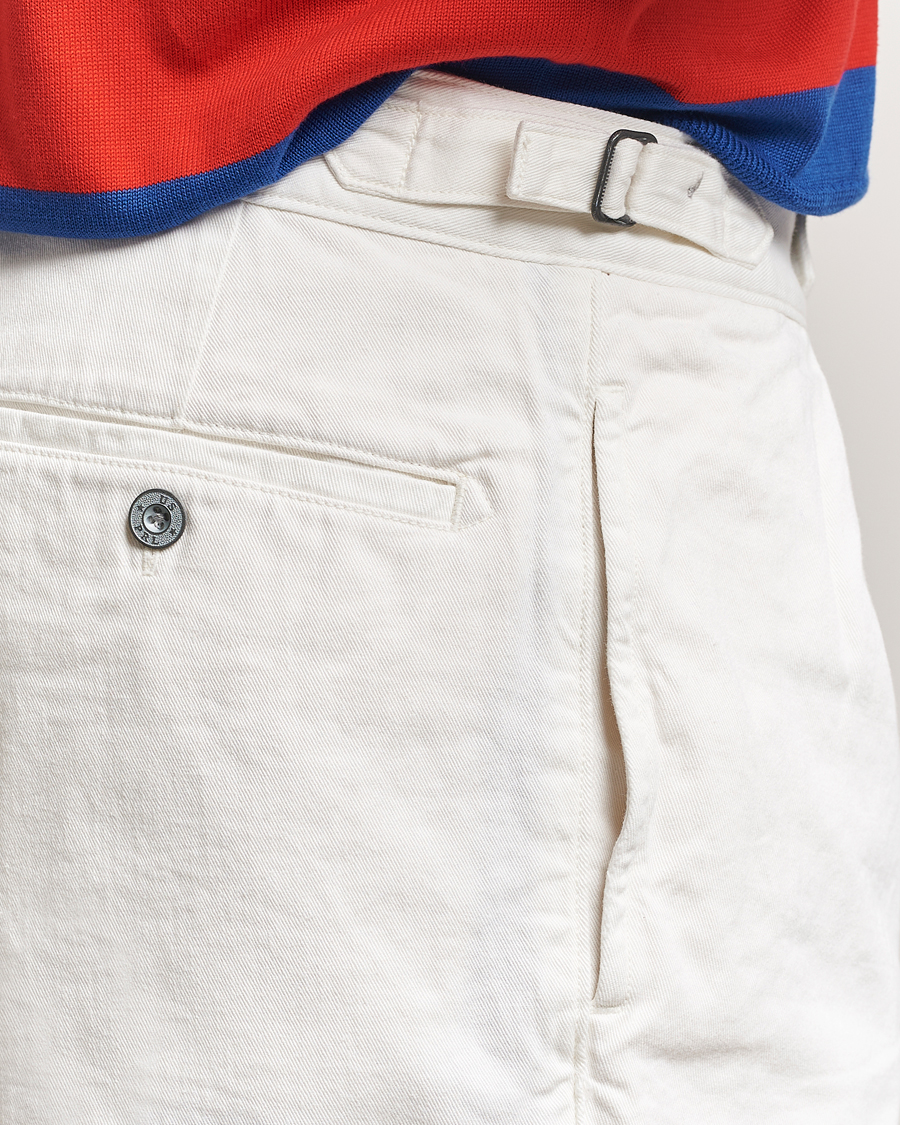 Homme | Shorts | Polo Ralph Lauren | Rustic Twill Pleated Shorts Deckwash White