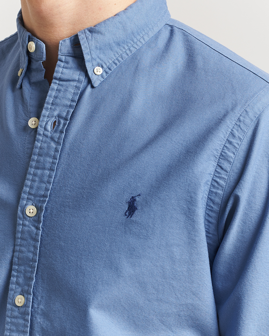 Homme | Chemises | Polo Ralph Lauren | Slim Fit Garment Dyed Oxford Shirt Bastille Blue